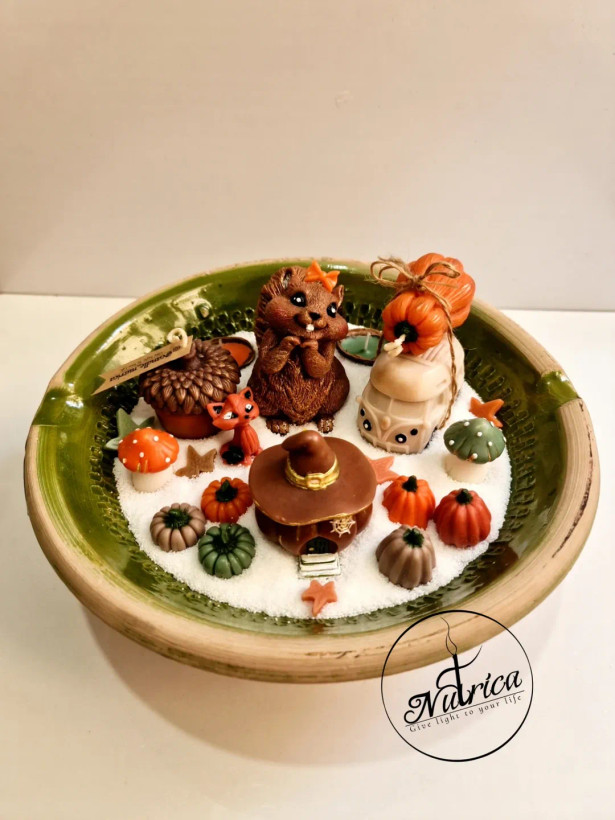 ظرف سفالی شمع نوستالژی