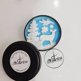 قوطی شمع طرح کریسمس قطر ۹ سانتی متر