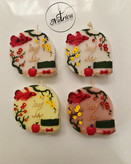 شمع کتیبه نوروز مبارک طرح بهاری